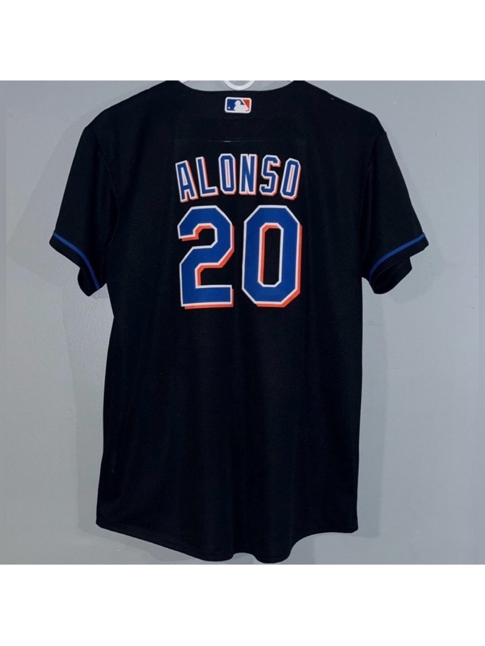 New York Mets Black #20 Pete Alonso Authentic Nike MLB Baseball Jersey Youth L